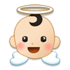 👼🏻 Emoji Bebê Anjo: Pele Clara na Samsung One UI 4.0.