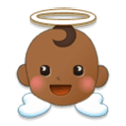 👼🏾 Emoji Bebé ángel: Tono De Piel Oscuro Medio en Samsung One UI 4.0.