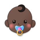 Emoji 👶🏿 Neonato: Carnagione Scura su Samsung One UI 4.0.