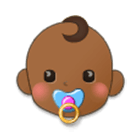 👶🏾 Emoji Bebé: Tono De Piel Oscuro Medio en Samsung One UI 4.0.