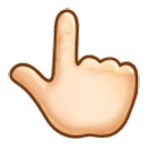 👆🏻 Emoji Dorso Da Mão Com Dedo Indicador Apontando Para Cima: Pele Clara na Samsung One UI 4.0.