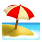 Emoji 🏖️ Spiaggia Con Ombrellone su Samsung One UI 4.0.