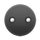 Émoji ⚉ Cercle noir avec deux points blancs sur Samsung One UI 4.0.