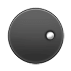 ⚈ Emoji Círculo preto com ponto branco à direita na Samsung One UI 4.0.