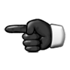 Emoji ☚ Indicatore di direzione a sinistra ombreggiato su Samsung One UI 4.0.