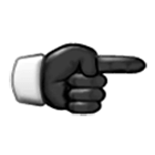 ☛ Emoji Indicador de dirección hacia la derecha (pintado) en Samsung One UI 4.0.