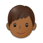 Emoji 👦🏾 Bambino: Carnagione Abbastanza Scura su Samsung One UI 4.0.