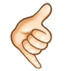 🤙🏻 Emoji ruf-mich-an-Handzeichen: helle Hautfarbe Samsung One UI 4.0.