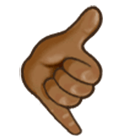 Emoji 🤙🏾 Mano Con Gesto Di Chiamata: Carnagione Abbastanza Scura su Samsung One UI 4.0.