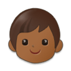 🧒🏾 Emoji Infante: Tono De Piel Oscuro Medio en Samsung One UI 4.0.