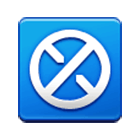 ⛒ Emoji Cruzamento das listras em um círculo  na Samsung One UI 4.0.