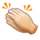 👏🏻 Emoji Mãos Aplaudindo: Pele Clara na Samsung One UI 4.0.