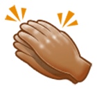 👏🏽 Emoji klatschende Hände: mittlere Hautfarbe Samsung One UI 4.0.