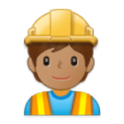 👷🏽 Emoji Bauarbeiter(in): mittlere Hautfarbe Samsung One UI 4.0.