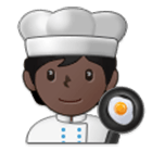 Emoji 🧑🏿‍🍳 Persona Che Cucina: Carnagione Scura su Samsung One UI 4.0.