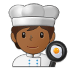 🧑🏾‍🍳 Emoji Cocinero: Tono De Piel Oscuro Medio en Samsung One UI 4.0.
