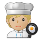 🧑🏼‍🍳 Emoji Cocinero: Tono De Piel Claro Medio en Samsung One UI 4.0.
