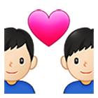 👨🏻‍❤️‍👨🏻 Emoji Casal Apaixonado - Homem: Pele Clara, Homem: Pele Clara na Samsung One UI 4.0.