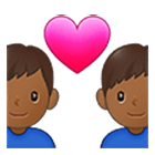 👨🏾‍❤️‍👨🏾 Emoji Pareja Enamorada - Hombre: Tono De Piel Oscuro Medio, Hombre: Tono De Piel Oscuro Medio en Samsung One UI 4.0.