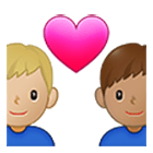👨🏼‍❤️‍👨🏽 Emoji Casal Apaixonado - Homem: Pele Morena Clara, Homem: Pele Morena na Samsung One UI 4.0.