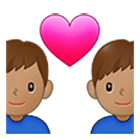 👨🏽‍❤️‍👨🏽 Emoji Casal Apaixonado - Homem: Pele Morena, Homem: Pele Morena na Samsung One UI 4.0.