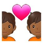 💑🏾 Emoji Pareja Enamorada, Tono De Piel Oscuro Medio en Samsung One UI 4.0.