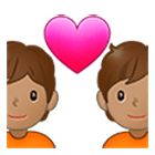 💑🏽 Emoji Casal Apaixonado, Pele Morena na Samsung One UI 4.0.