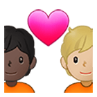 Emoji 🧑🏿‍❤️‍🧑🏼 Coppia Con Cuore: persona, persona, Carnagione Scura, Carnagione Abbastanza Chiara su Samsung One UI 4.0.