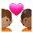 Émoji 🧑🏽‍❤️‍🧑🏾 Couple Avec Cœur: Personne, Personne, Peau Légèrement Mate, Peau Mate sur Samsung One UI 4.0.