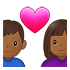 👩🏾‍❤️‍👨🏾 Emoji Casal Apaixonado - Mulher: Pele Morena Escura, Homem: Pele Morena Escura na Samsung One UI 4.0.