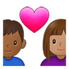 Couple Avec Cœur - Femme: Peau Légèrement Mate, Homme: Peau Mate Samsung One UI 4.0.