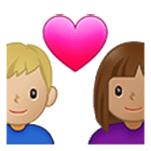 👩🏽‍❤️‍👨🏼 Emoji Pareja Enamorada - Mujer: Tono De Piel Medio, Hombre: Tono De Piel Claro Medio en Samsung One UI 4.0.