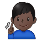 🧏🏿‍♂️ Emoji gehörloser Mann: dunkle Hautfarbe Samsung One UI 4.0.