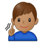 Emoji 🧏🏽‍♂️ Uomo Con Problemi Di Udito: Carnagione Olivastra su Samsung One UI 4.0.