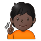 🧏🏿 Emoji gehörlose Person: dunkle Hautfarbe Samsung One UI 4.0.