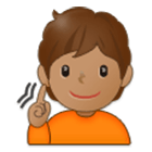 Emoji 🧏🏽 Persona Con Problemi Di Udito: Carnagione Olivastra su Samsung One UI 4.0.