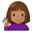 🧏🏽‍♀️ Emoji gehörlose Frau: mittlere Hautfarbe Samsung One UI 4.0.