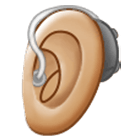 🦻🏼 Emoji Ohr mit Hörhilfe: mittelhelle Hautfarbe Samsung One UI 4.0.