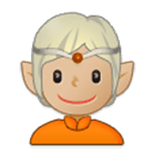 🧝🏼 Emoji Elfo: Tono De Piel Claro Medio en Samsung One UI 4.0.