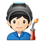 🧑🏻‍🏭 Emoji Funcionário De Fábrica: Pele Clara na Samsung One UI 4.0.