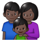 👪🏿 Emoji Familia, Tono De Piel Oscuro en Samsung One UI 4.0.