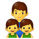 👨‍👦‍👦 Emoji Familie: Mann, Junge und Junge Samsung One UI 4.0.