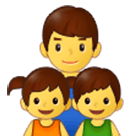 👨‍👧‍👦 Emoji Familia: Hombre, Niña, Niño en Samsung One UI 4.0.