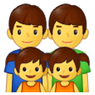 👨‍👨‍👧‍👧 Emoji Familie: Mann, Mann, Mädchen und Mädchen Samsung One UI 4.0.