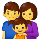 👨‍👩‍👧 Emoji Familia: Hombre, Mujer, Niña en Samsung One UI 4.0.