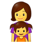 Émoji 👩‍👧 Famille : Femme Et Fille sur Samsung One UI 4.0.