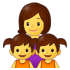 Émoji 👩‍👧‍👧 Famille : Femme, Fille Et Fille sur Samsung One UI 4.0.