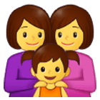 👩‍👩‍👧 Emoji Familie: Frau, Frau und Mädchen Samsung One UI 4.0.