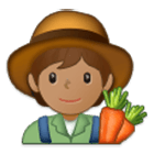 Emoji 🧑🏽‍🌾 Agricoltore: Carnagione Olivastra su Samsung One UI 4.0.