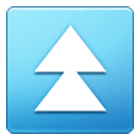 ⏫ Emoji Triángulo Doble Hacia Arriba en Samsung One UI 4.0.